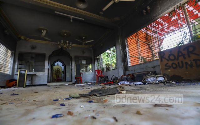 2021: When anti-Hindu attacks blunted the spirit of secularism in Bangladesh Chandmoni Rakshakali Temple in Cumilla’s Kapriapotti came under attack by religious fanatics following the spread of inciteful posts on social media. Photo: Mahmud Zaman Ovi
