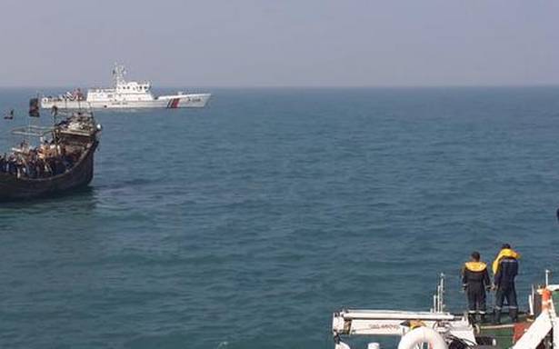 Indian Coast Guard hands over 20 fishermen to its Bangladeshi counterpart Indian Coast Guard hands over 20 fishermen to its Bangladeshi counterpart