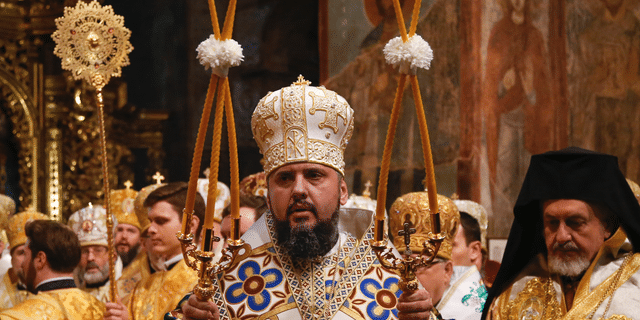 US religious freedom chair: Russia poses ‘imminent risk’ to Ukrainian religions that are not ‘traditional’ Metropolitan Epiphanius, newly elected head of the Orthodox Church of Ukraine, Metropolitan of Kyiv and All Ukraine, conducts a service during his enthronement in the St. Sophia Cathedral in Kyiv, Ukraine, Feb. 3, 2019.
